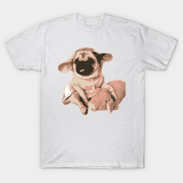 dog with pig - oil paint T-Shirt by ngoclucbkhn